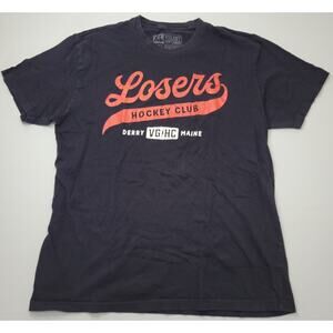 Losers Hockey Club Derry Maine Black Red T-Shirt size XL Violent Gentlemen IT